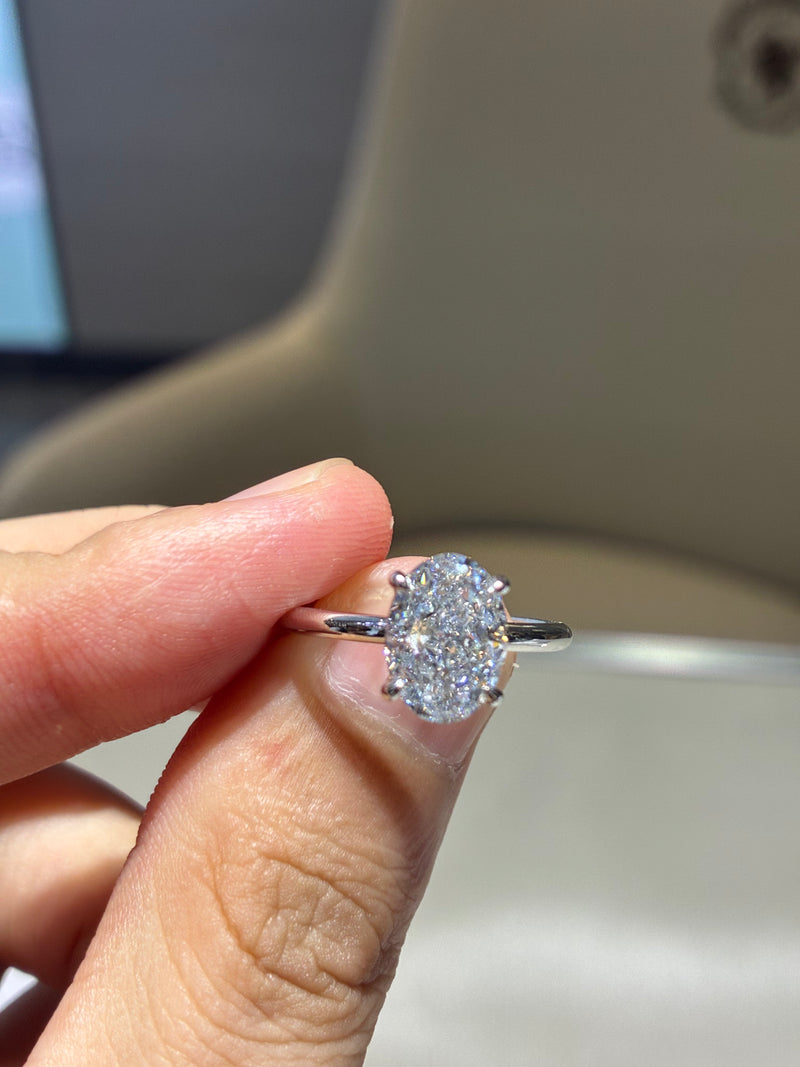 For Mama (3.27ct 18k white gold E/vvs2 ring）