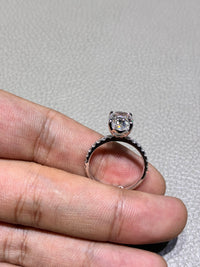 For Lisa 18k white gold ring with 3.100ct/1p 0.345ct/16p diamonds
