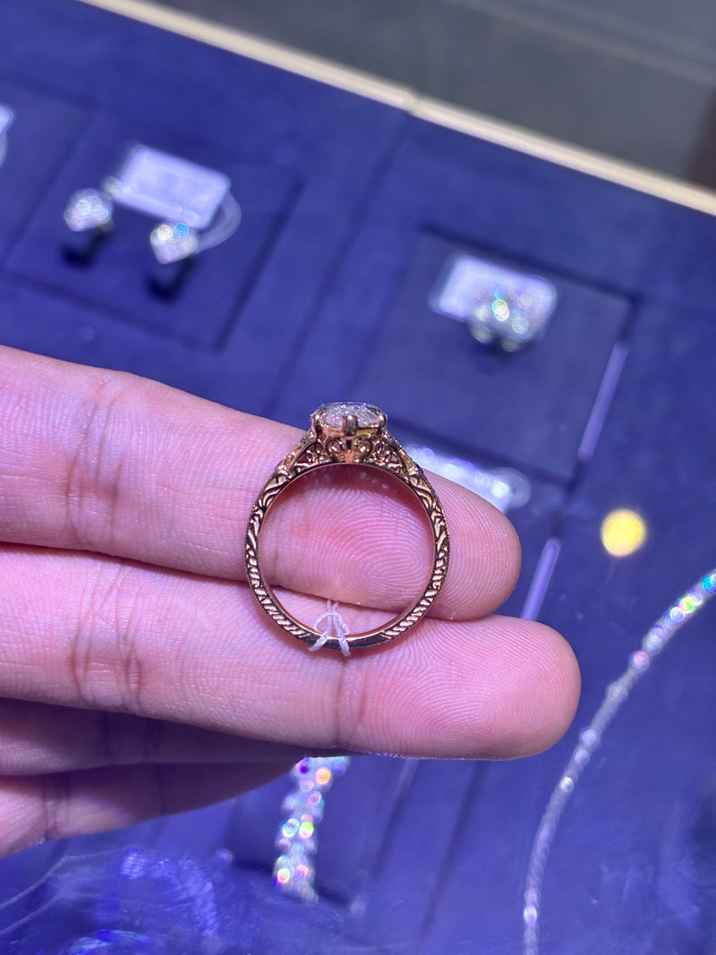 For Mary c 14k yellow gold ring with 3.010ct/1p E/VS1 diamond
