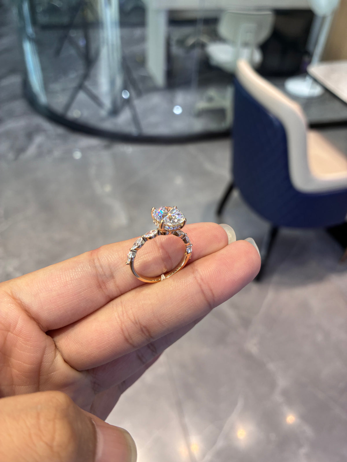 Deposit For Sweetieeeee 14k white gold ring with 3ct E vvs1 round diamond