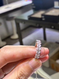 for Dania （18K white gold, half-eternity band）