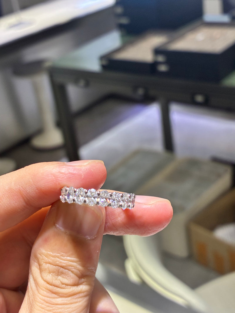 for Dania （18K white gold, half-eternity band）