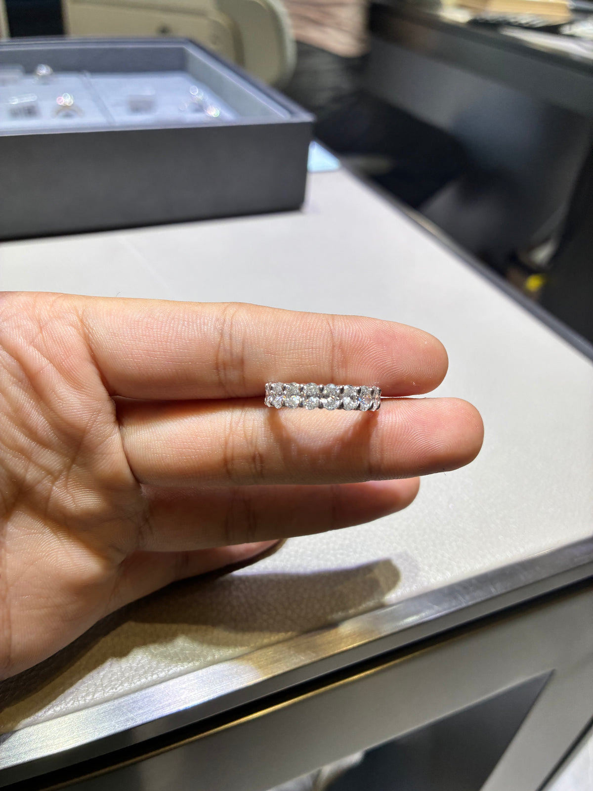 For Sierra 14k white gold band with 2ct diamonds