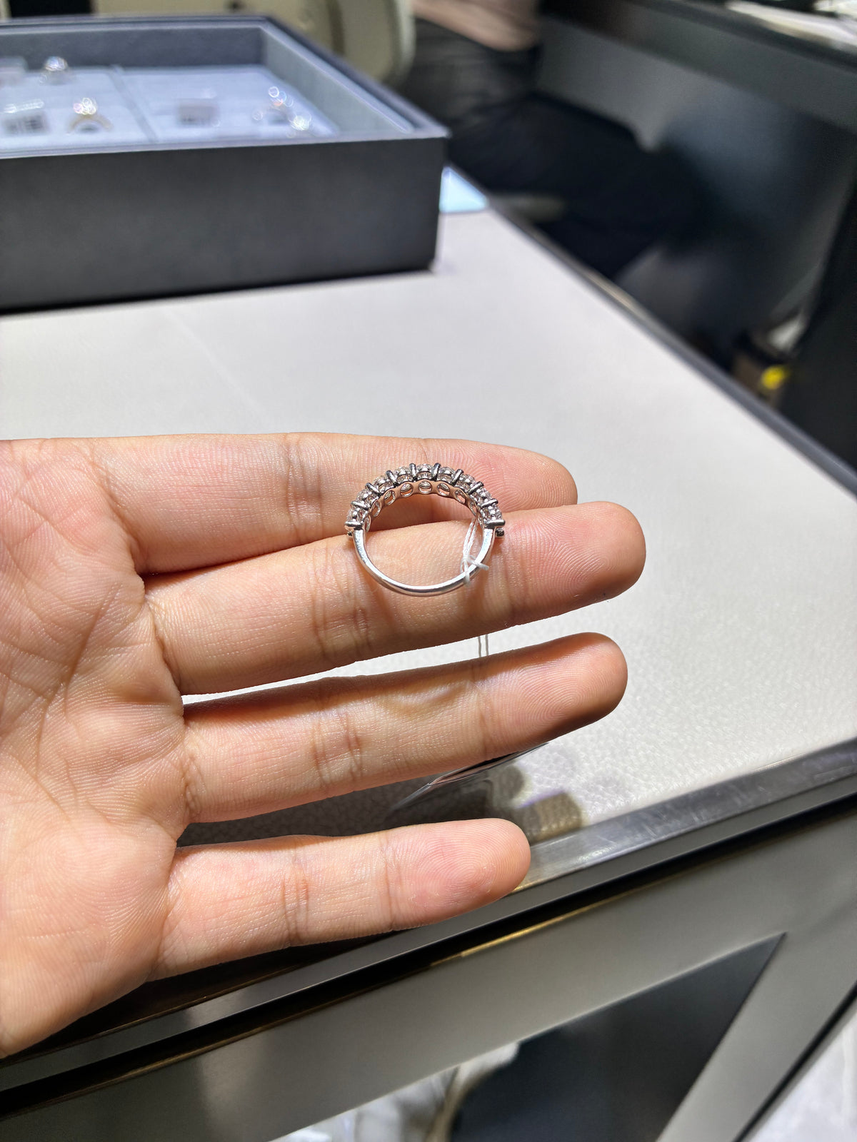 For Sierra 14k white gold band with 2ct diamonds