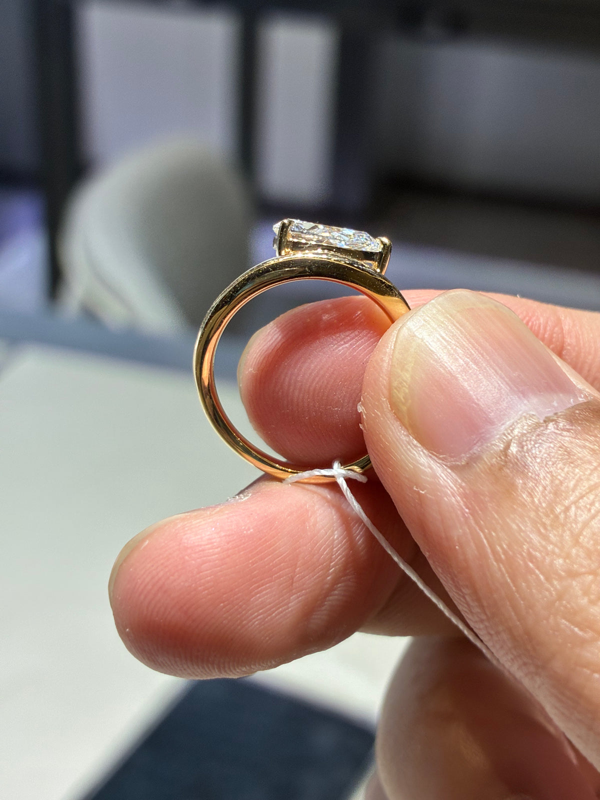 for Annnn Customization（14k yellow gold 1.01ct pear ring