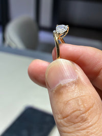 for Annnn Customization（14k yellow gold 1.01ct pear ring