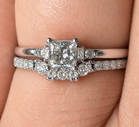 Remaining balance for Rebecca D 14k white gold, around 0.6ct, around 2.8g, small round curve band, size 9