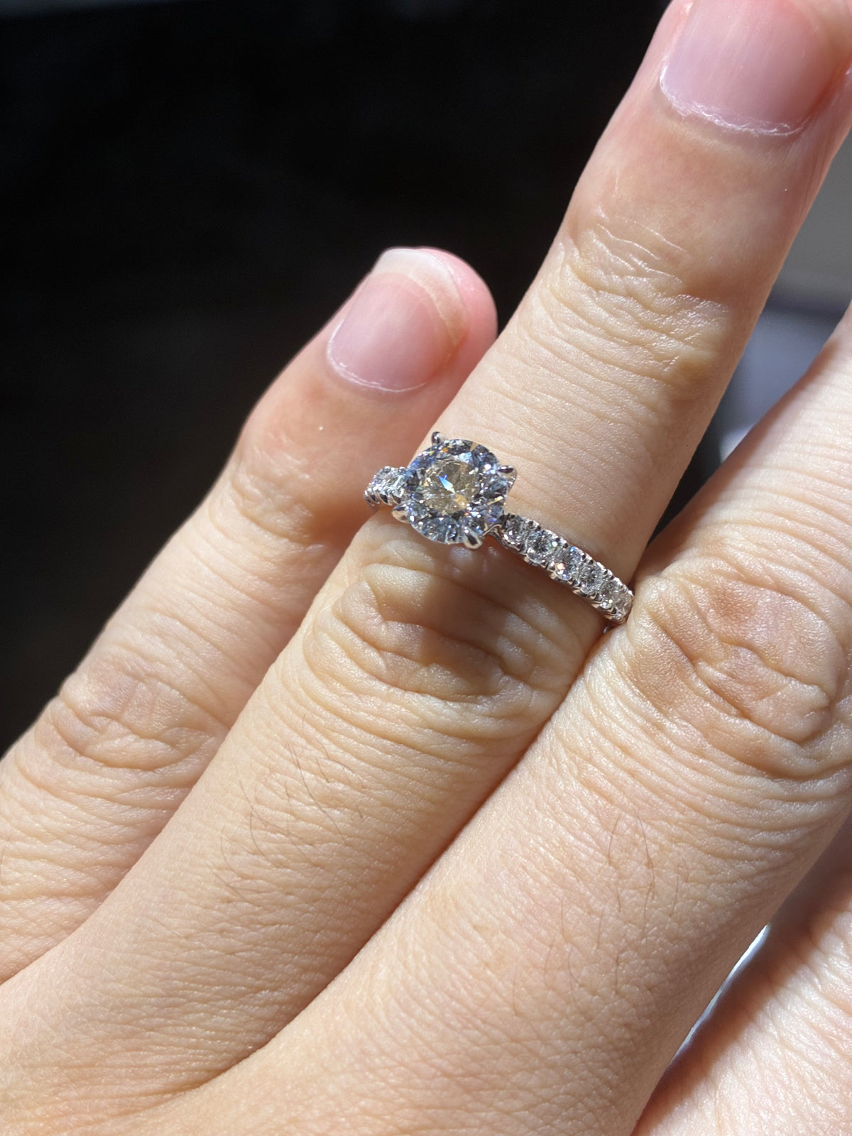 for Ty’Ay （18k white gold 1.04ct D/vvs2 round ring)