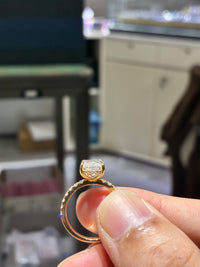 For Becky Potts Customization(14k white gold 3ct Radiant ring)