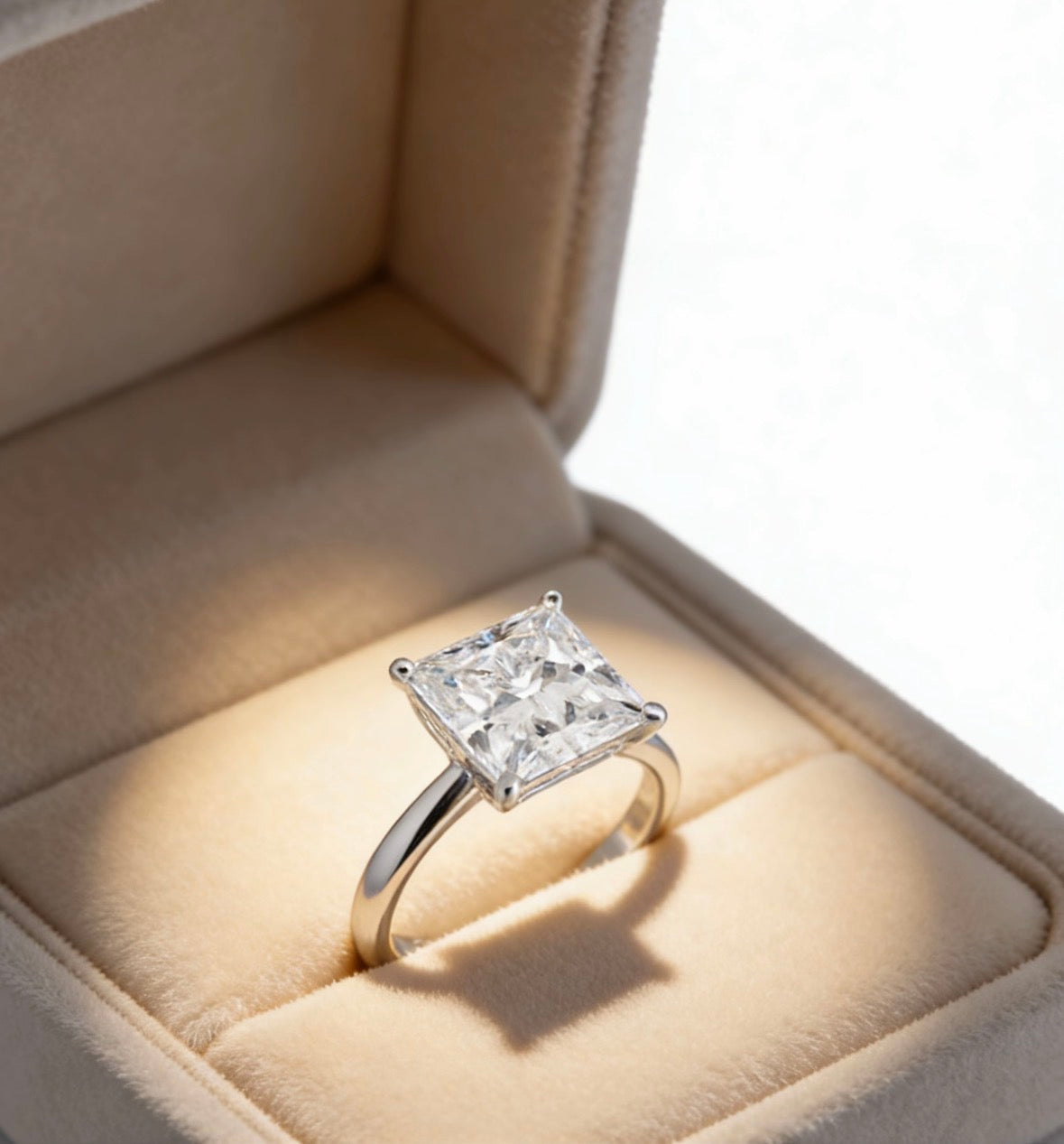 Deposit for Giselle Farinas Customized （5ct princess cut E/vvs2 14k white gold ring)