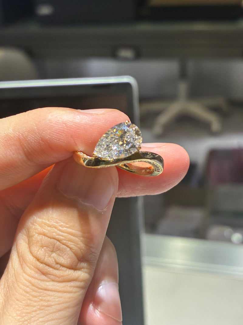 for Ann Customized （14k yellow gold 3.03ct E/vs1 ring）