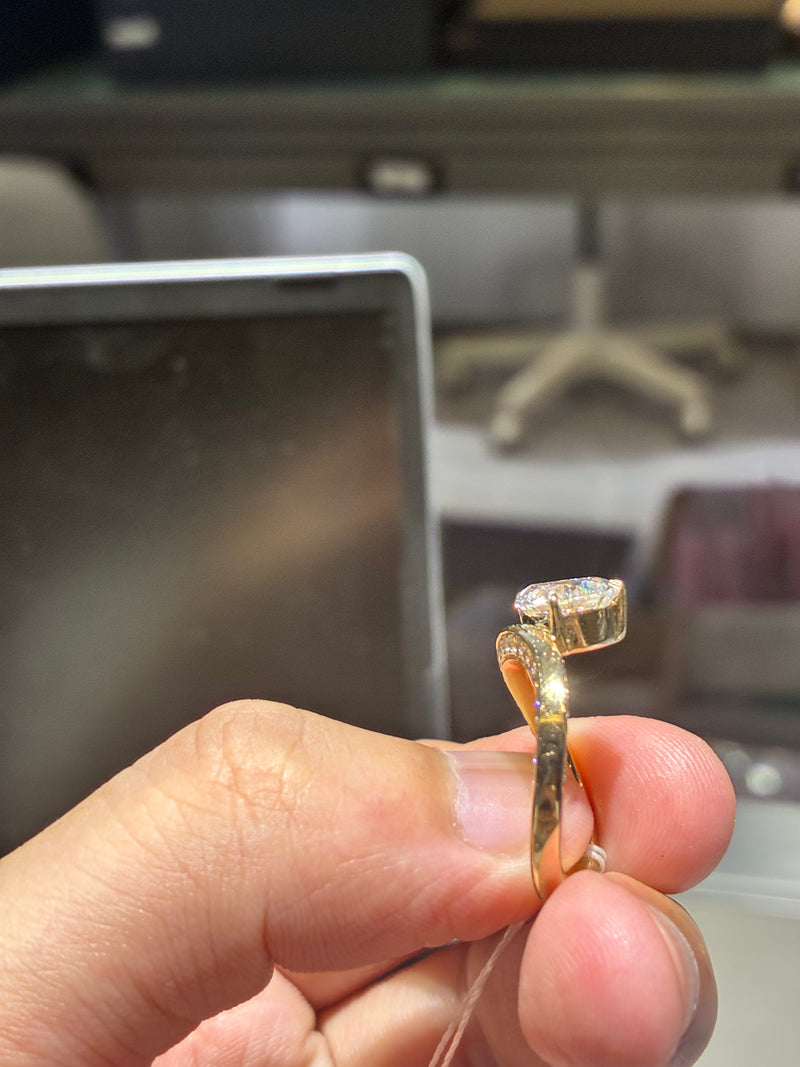 for Ann Customized （14k yellow gold 3.03ct E/vs1 ring）