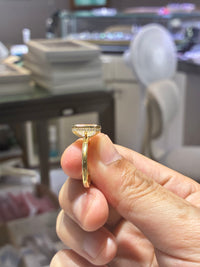 for LindseyyBravo （18k yellow gold 10ct Elongated emerald cut E/vvs ring）Customization deposit