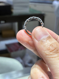 for Pa Custom（Platinum Half Marquise Diamond Band）