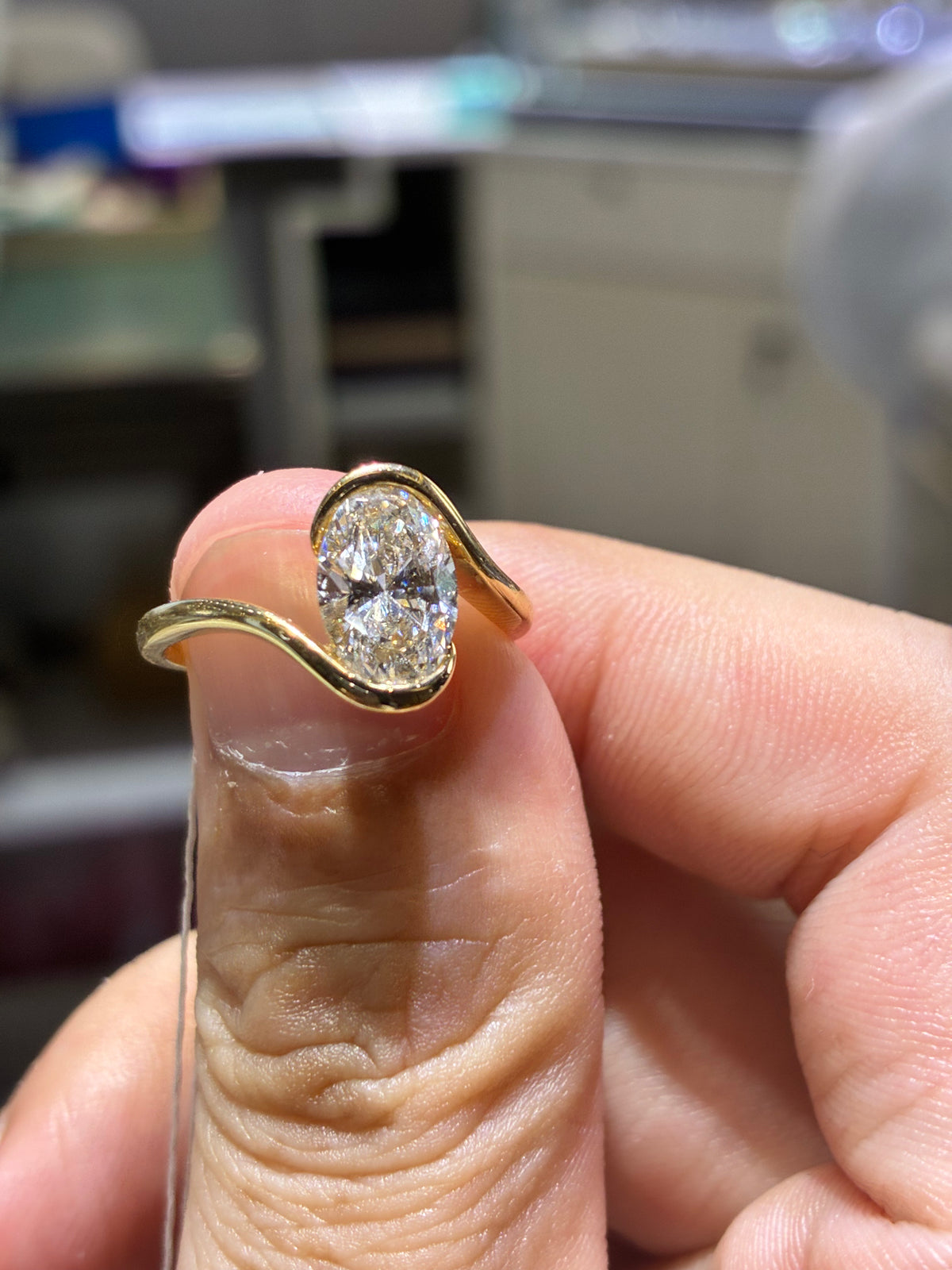 for Fel （14k yellow gold 1.56ct D/vvs2 ring）
