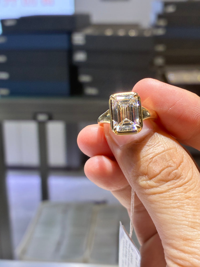 For Rab (18k yellow gold 5.02ct E/vs1 ring）