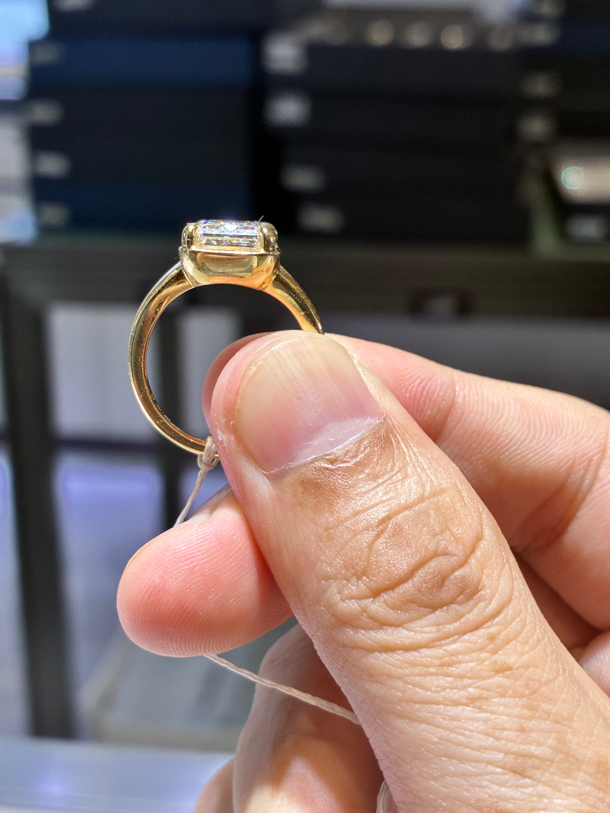For Rab (18k yellow gold 5.02ct E/vs1 ring）