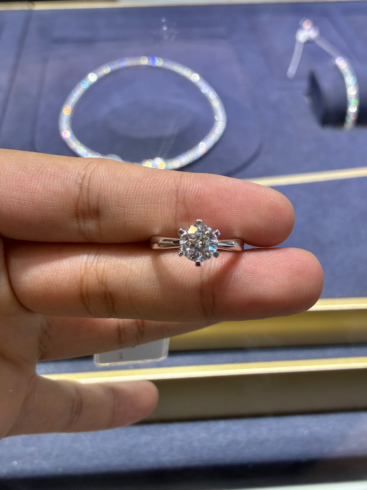 For Annnn Platinum ring with D VVS2 1.560ct diamond