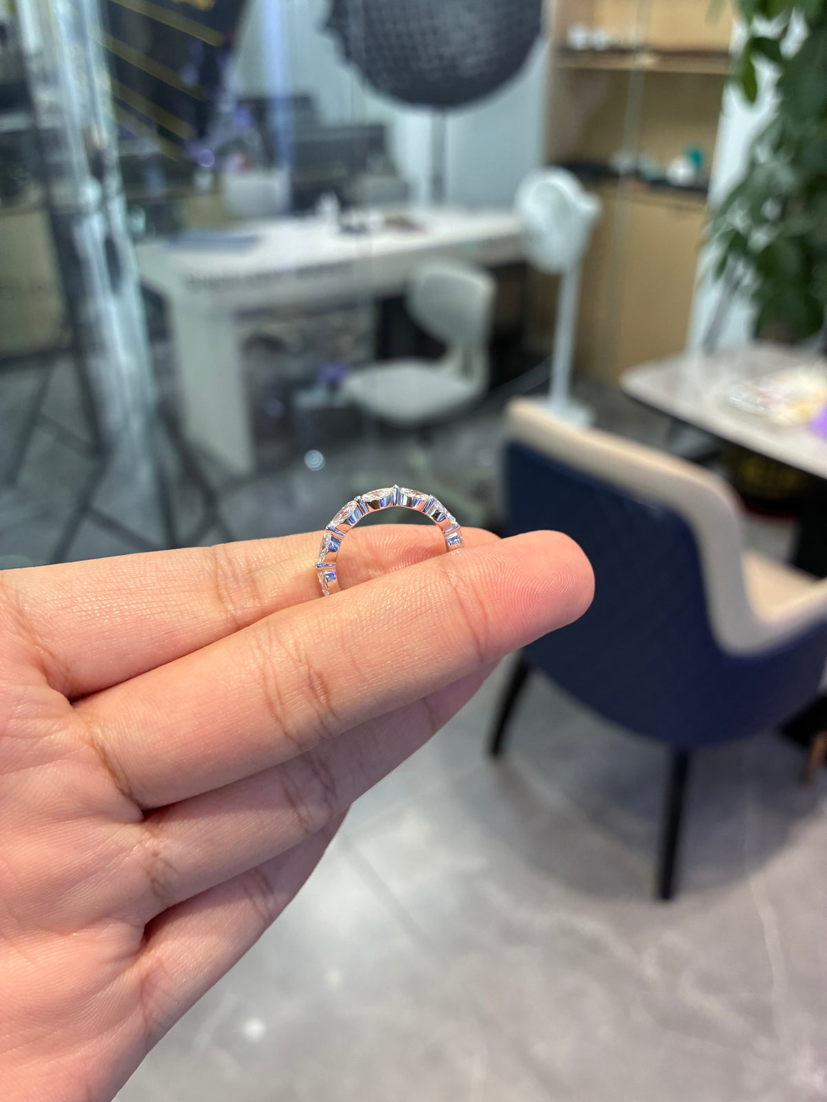 For Kayleyyyo 14k yellow gold band with 0.596ct diamonds