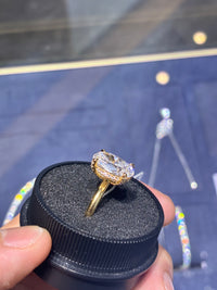 For Haley 18k yellow gold ring with 4.010ct D/VVS2 diamond