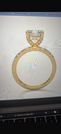Deposit For Keke platinum ring with 5ct Elongated cushion diamonds