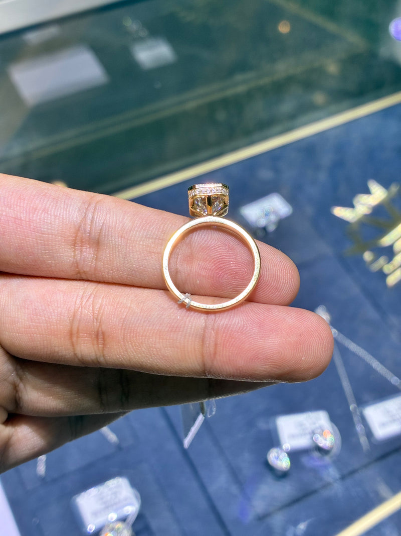 For Erica 14k yellow gold ring with 3.060ct diamond