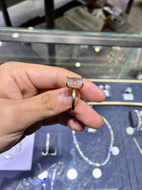 For Sophie V.Booga 18k yellow gold ring with 5.050ct/1p diamond
