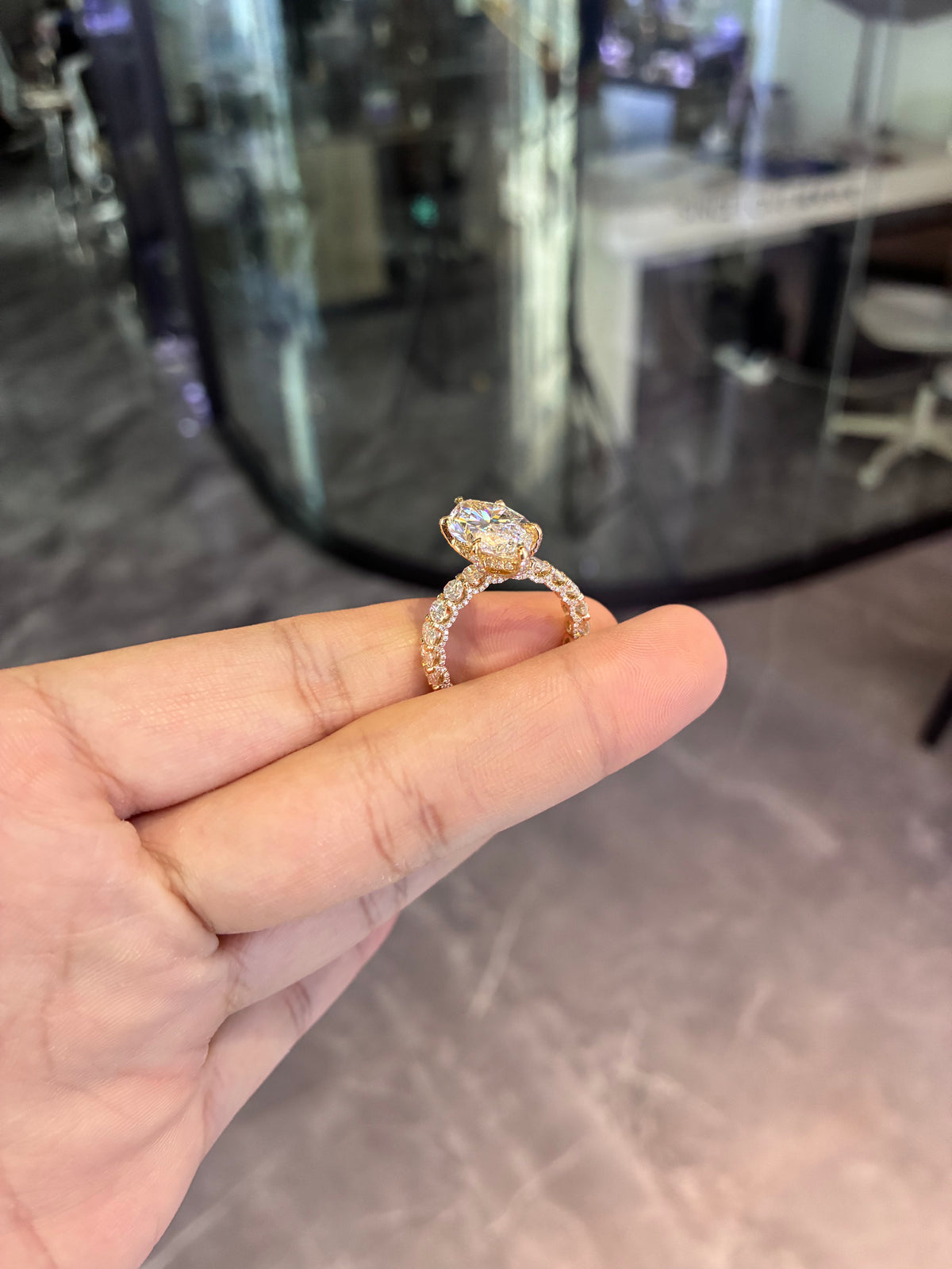 Deposit For sarahi 14k yellow gold ring with 5ct main diamond And 2.5ct side diamonds