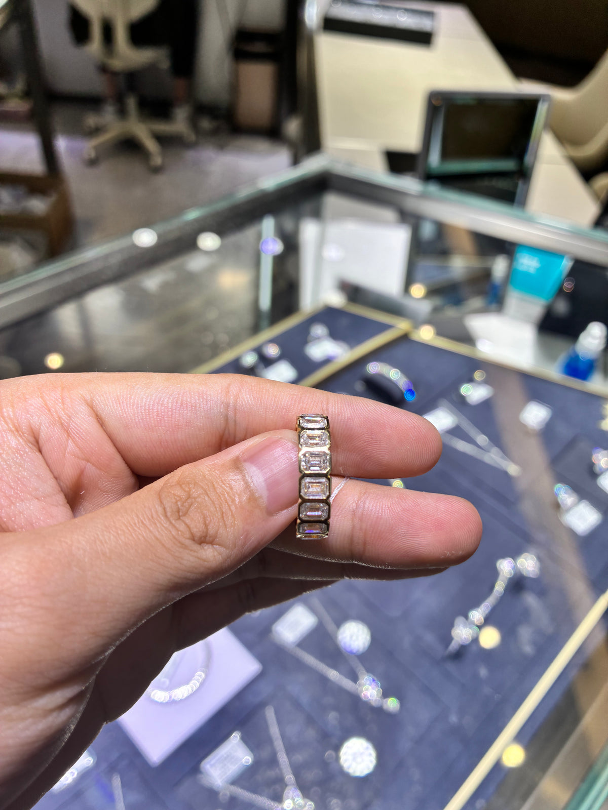 For Guerline Blaise 14k yellow gold diamonds band
