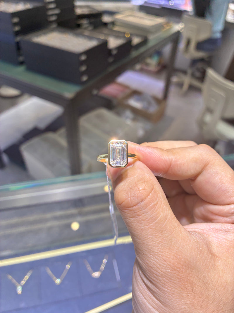 For Jess Custom Made  2ct, 14k yellow gold , paved band,