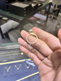 For Jess Custom Made  2ct, 14k yellow gold , paved band,