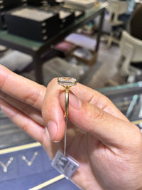 For Jess Custom Made  2ct, 14k yellow gold , paved band,
