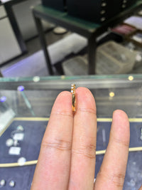 For Valarie 18k yellow gold band with 0.116ct diamonds