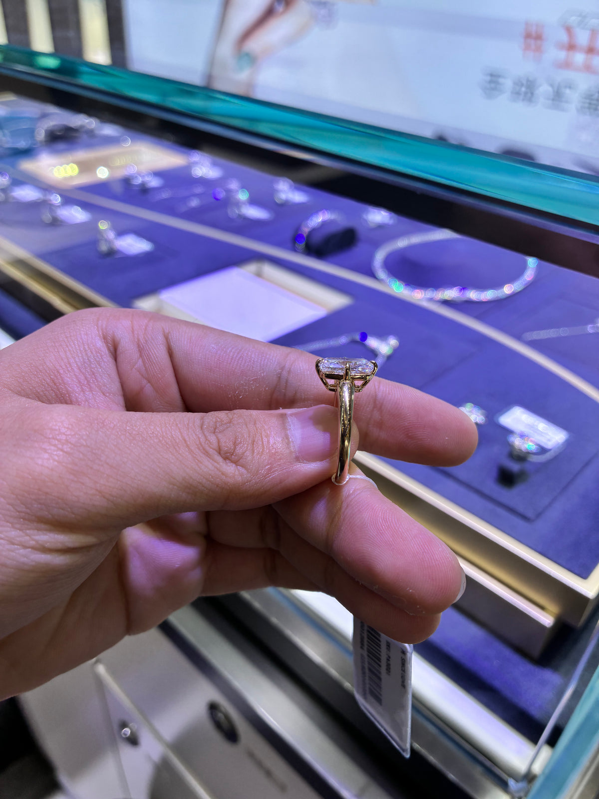 For lex 14k yellow gold ring with 3.030ct diamond
