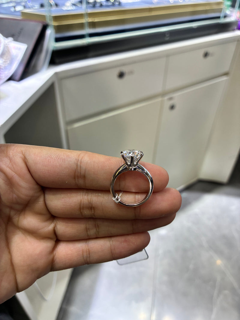 For Cookie platinum ring with 3.010ct E VS1 diamond