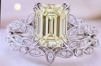 50% retainer for Krystal
Bodine//Canary emerald Cut
Twisted Wand Wedding Ring//
14K Solid white gold//4ct
Radiant cut Canary center stone//FIY/VS1//Bezel Setting
Band Ring//14K Solid white gold//est. 1ct total Round Brillint cut diamonds//D-E/VS-VVS//
US