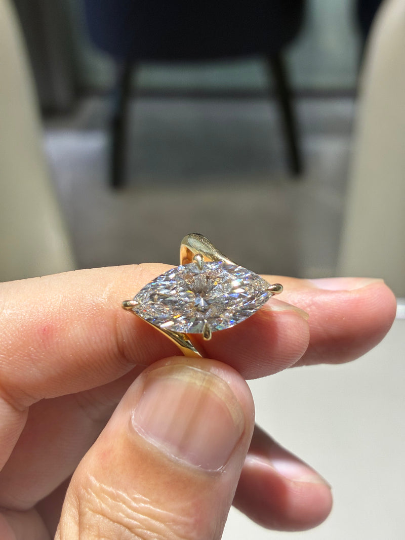 for cui Custom（4ct Marquis 14k yellow gold E/vs1）