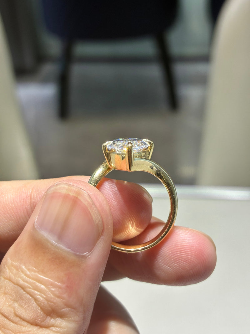 for cui Custom（4ct Marquis 14k yellow gold E/vs1）