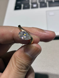 for  Jackie custom（3ct pear 14k yellow gold ring）