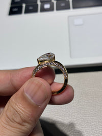 for  Jackie custom（3ct pear 14k yellow gold ring）
