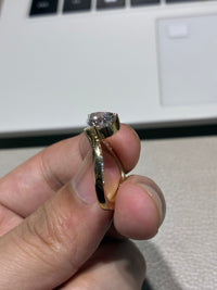 for  Jackie custom（3ct pear 14k yellow gold ring）