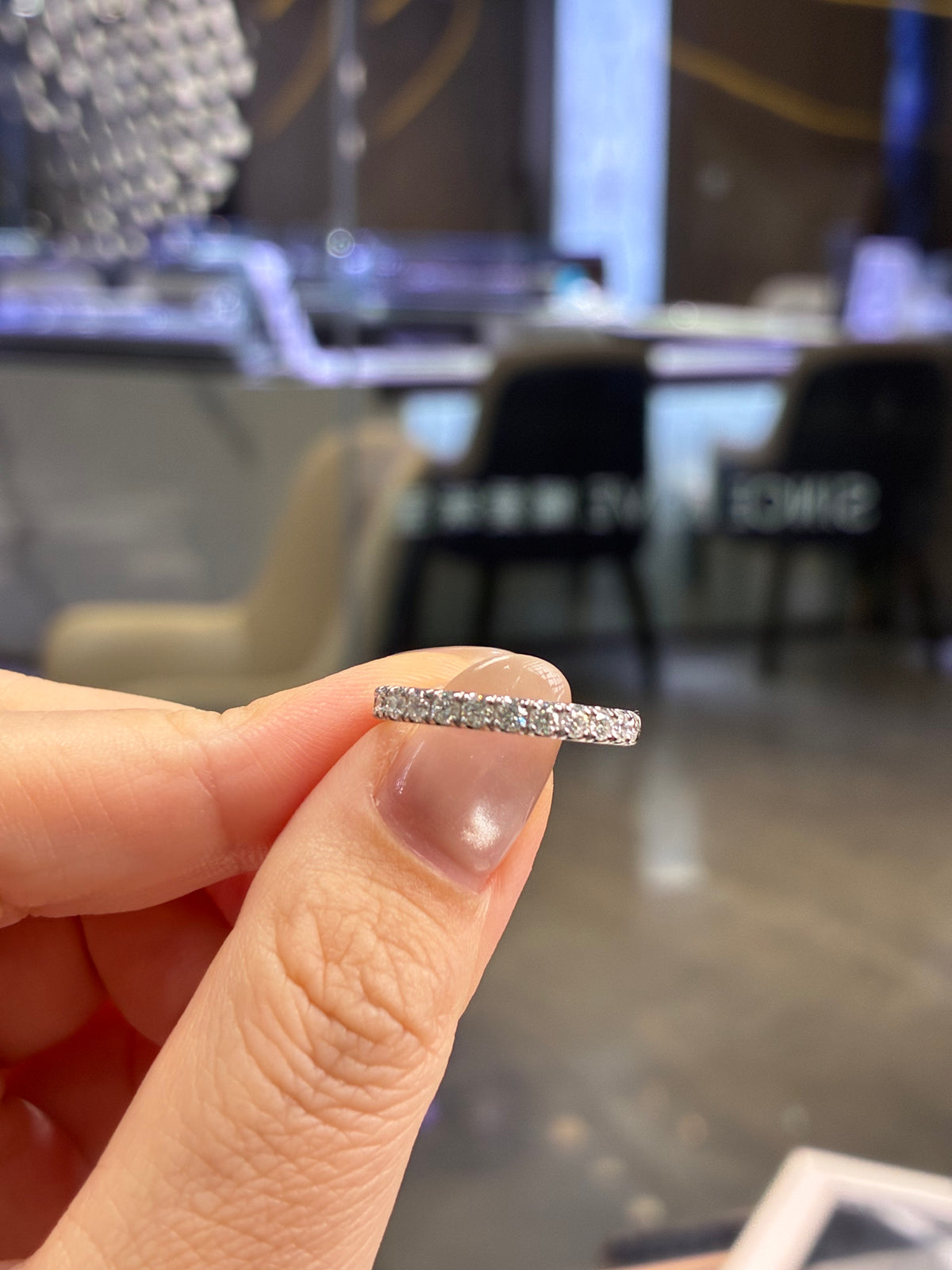 For Rosanna, deposit for 18K Yellow Gold Full Pave eternity band* 2 pieces , total 1ct each band, 2.5mm width, 2mm thickness