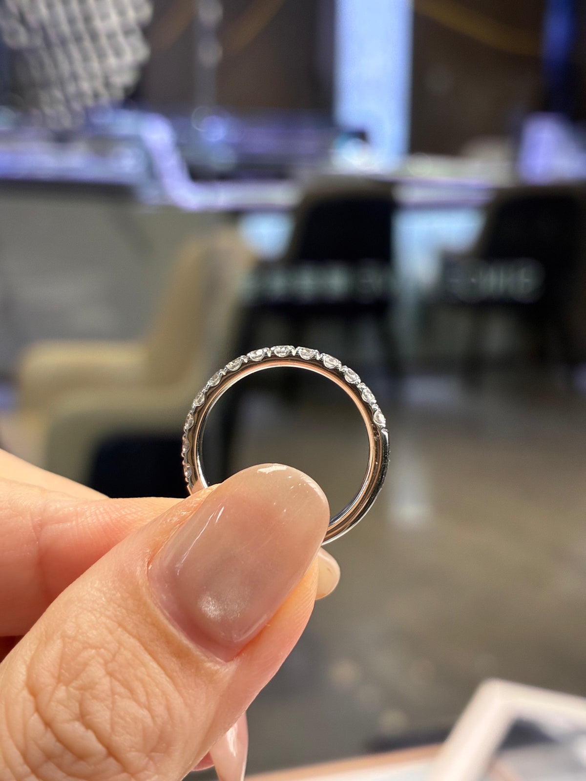 For Rosanna, deposit for 18K Yellow Gold Full Pave eternity band* 2 pieces , total 1ct each band, 2.5mm width, 2mm thickness