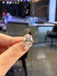 For mgvalera06, Custom 5ct Oval Pink diamond Solitaire Engagement Ring, FVP, VS1, 14k yellow gold