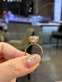 For mgvalera06, Custom 5ct Oval Pink diamond Solitaire Engagement Ring, FVP, VS1, 14k yellow gold