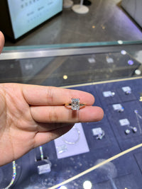 For Perla<3 14k gold ring with 3.110ct main diamond