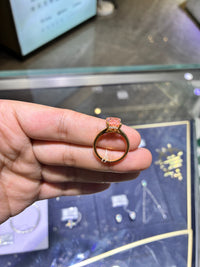 For Luvdust1 18k yellow gold ring with 3.020ct main pink diamond