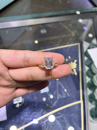 For Omar ayar 14k yellow gold ring with 4.090ct E VS1 main diamond