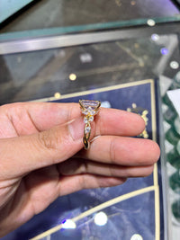 For Omar ayar 14k yellow gold ring with 4.090ct E VS1 main diamond