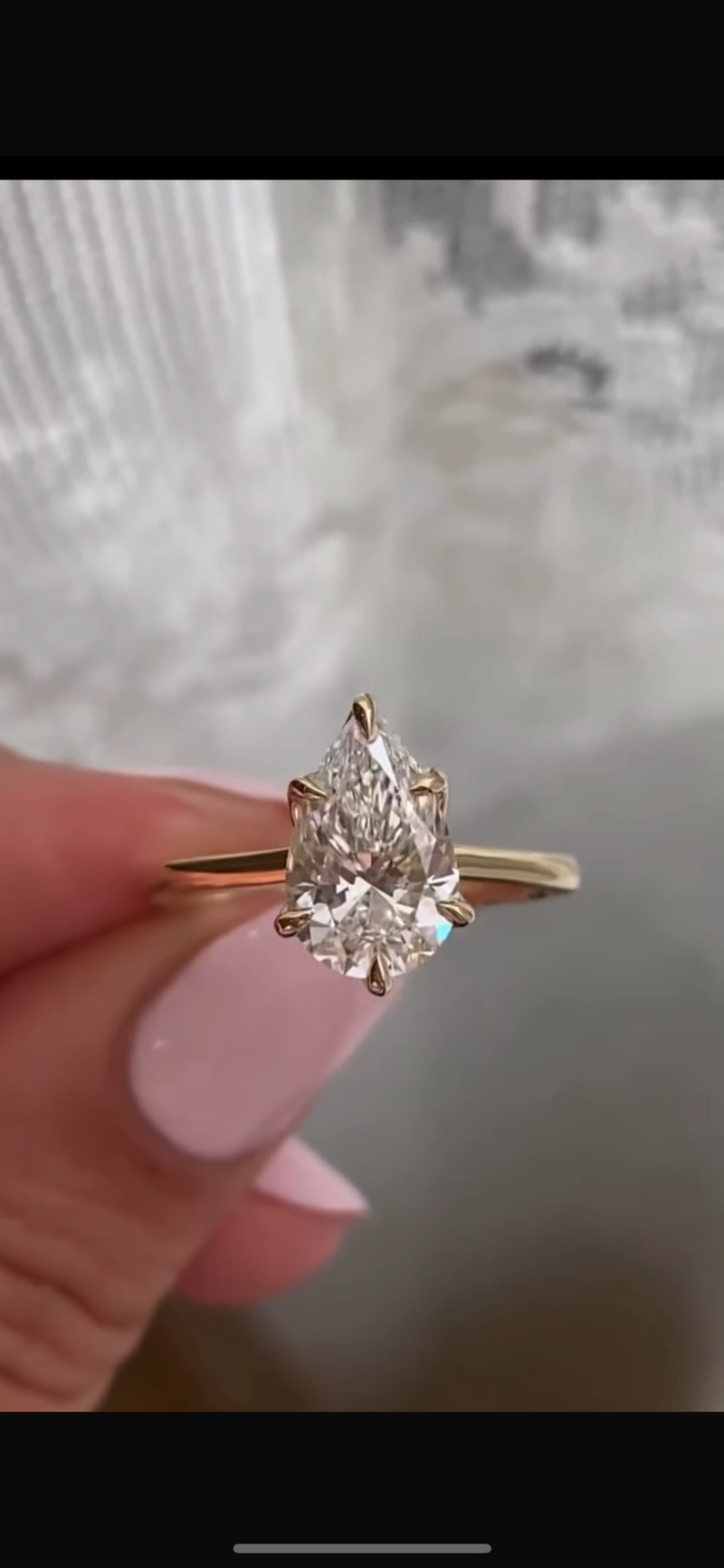 For Ann Deposits pear cut 6 prong